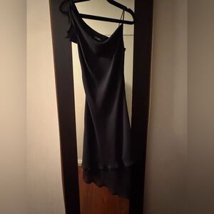 Chic One Shoulder Black Dress